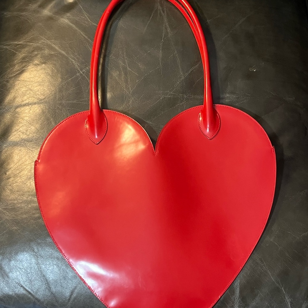 Moschino Red Jumbo Heart Bag
